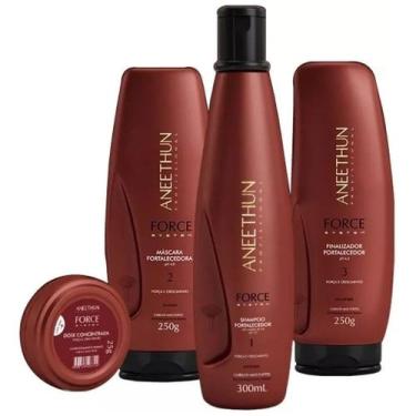 Imagem de Kit Fortalece Cabelo Force System Aneethun - 4 Produtos
