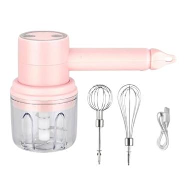 Imagem de Mini Batedeira Processador de Alimentos e Mixer Batedor de Ovos em Aço Inox Bi-Volt – Ideal para Chantilly, Molhos e Receitas Rápidas