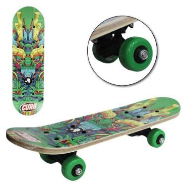 Imagem de Skate Com Shape De Madeira Truck De Nylon E Roda De PVC 43x12,5cm - DA