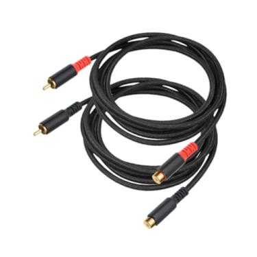Imagem de menolana 2 peças RCA Extensão Cabo estável RCA estéreo estável RCA para RCA HIFI estéreo para equipamento de aparelho de som de fone de ouvido de microfone, 6 Milhões