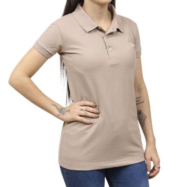 Imagem de Camisa Gola Polo Feminina Bege TXC 38248
