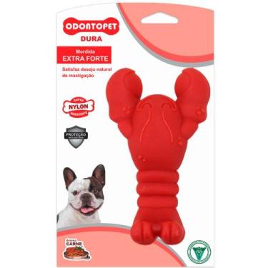 Imagem de Brinquedo Mordedor Extra Forte Cachorro Odontopet Dura Lagosta M Cães 