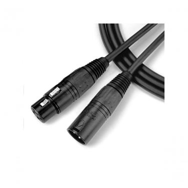 Imagem de Cabo Para Microfone Xlr Macho - Xlr Femea Ninja Lw 03ft 0,91 Metros Preto