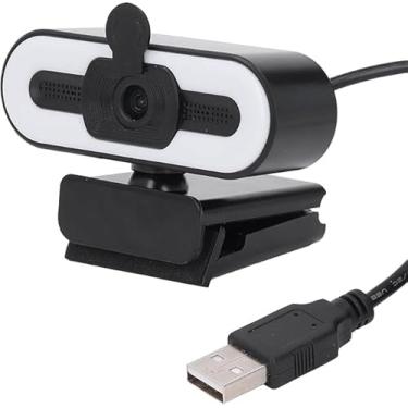 Imagem de Webcam HD 1080P com Foco Automático e Iluminação Ajustável – USB 2.0 | Ideal para Streaming, Vídeo-Chamadas e Aulas Online