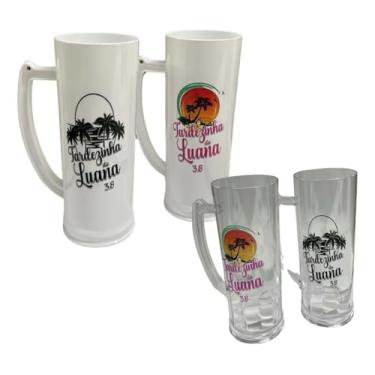 Imagem de 20 Canecas Chopp 400ml Personalizada - Ideal para Festas e Eventos (Branca)