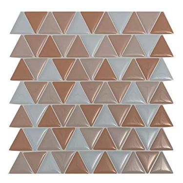 Imagem de Pastilha Adesiva Bege Marrom Octograma Resinada Kit 4 Placas