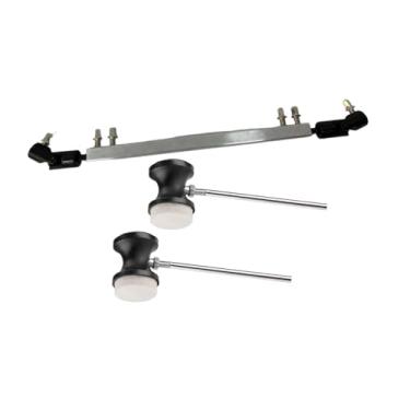 Imagem de menolana Haste de ligação do eixo de transmissão do pedal de bumbo duplo, profissional, fácil instalação, leve, conector de ligação pedal de bumbo, Eixo Preto Prateado