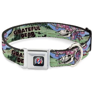 Imagem de Coleira de animal de estimação Grateful Dead, coleira de cachorro fivela de cinto de segurança, Grateful Dead Dave's Picks Volume Nine Montana, arte de capa de 28 a 40 cm de largura
