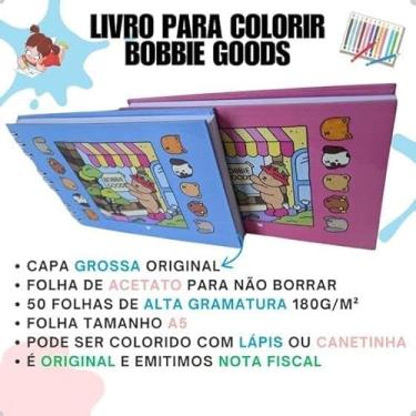 Imagem de Bobbie Gods Capa Dura Holográfica Livro de Colorir Espiral Desenhos Fofos, com Folha Acetato Capa Ilustrada com Ursinhos 50 Folhas 180g, Tamanho A5 cores variadas, holográfica.