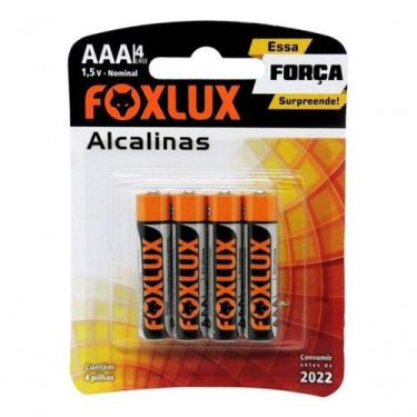 Imagem de Pilha Alcalina Palito Aaa Com 4 Unid. Foxlux