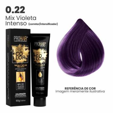 Imagem de Coloração Profissional 60g Pro Color - PROHAIR, 0.22 Mix Violeta Inten