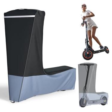 Imagem de MD34 Capa de scooter elétrica, adequada para modelos 300W-2000W (ajuste de precisão universal das quatro estações), capa de carro 600D preto cinza Oxford pano impermeável e à prova de poeira