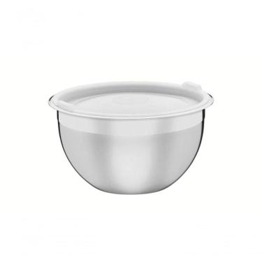 Imagem de Recipiente Tramontina Cucina Em Inox Com Tampa Plástica Preparar E Servir 20cm 3 Litros