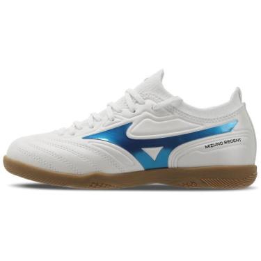 Imagem de Chuteira Futsal Mizuno Regent IN Junior, Branco, 35