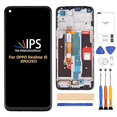 Imagem de A-MIND Para Oppo A96 4G/Realme 8i/Realme 9i /Realme Narzo 50 Tela de substituição Touch Digitalizador LCD Display Kits de reparo de montagem completa, com ferramentas (com moldura)