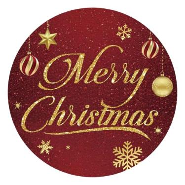 Imagem de Anwyll Adesivos de presente de Feliz Natal - Adesivos alegres e brilhantes para envelope com selo de cartão de presente (Merry Christmas)