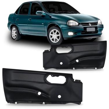 Imagem de Par Forro Porta Dianteiro Corsa Sedan 1996 A 2016 4Pts Preto