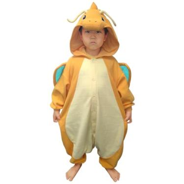 Imagem de SAZAC Pokemon Dragonite Kigurumi Onesie - Halloween Costume for Kids (7-9) - Cosplay Jumpsuit