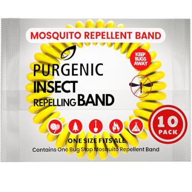 Imagem de Pulseira repelente de mosquitos para crianças e adultos (pacote com 10)