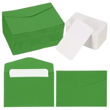 Imagem de PATIKIL Conjunto de 200 mini envelopes com cartões em branco, 11,4 x 8 cm, cartões de notas e envelopes em branco para presente de casamento, convites de formatura, férias, dia de Ação de Graças