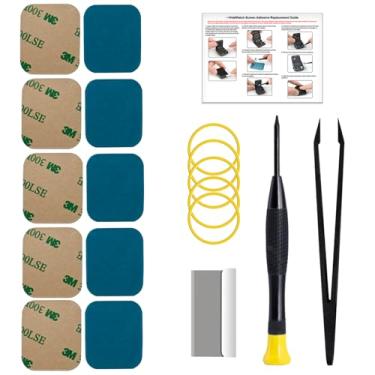 Imagem de 5 peças de fita adesiva de tela pré-cortada compatível com Apple Watch Series 4/5/6 40 mm substituição de adesivo de moldura, com kit de ferramentas, instruções (sem garantia de versão em português)