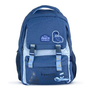 Imagem de Mochila Escolar Alice No País Das Maravilhas Disney Feminina Infantil,