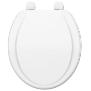 Imagem de Assento Sanitário PNE Oval com Tampa e Anel Aberto Branco  Acessibilid