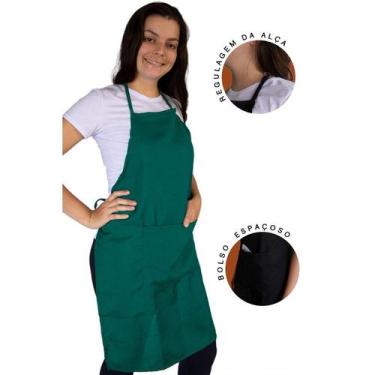 Imagem de Avental de Cozinha Tecido Oxford Reforçado com Bolso Alça e Fivelas pa