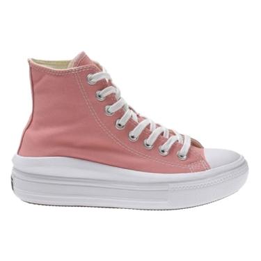 Imagem de Tênis Converse All Star Move Plataforma Hi - Cano Médio, Confortável, Versátil, Original e Ideal para o Dia a Dia (Rosa Claro, BR, Adulto, Numérico, 36)