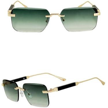 Imagem de JRLLFD Óculos de sol femininos vintage sem aro para homens moda férias (G05)