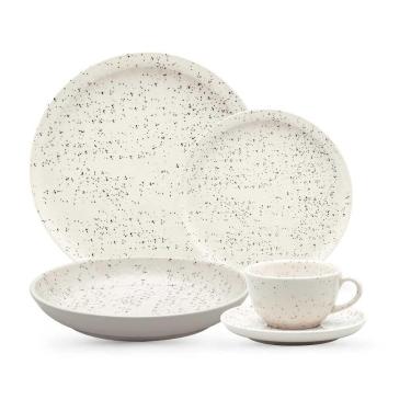 Imagem de Aparelho De Jantar E Chá 20 Peças Oxford Flat Chuvisco