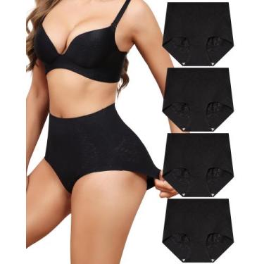 Imagem de Cuecas íntimas LEVAO Seamless Tummy Control, pacote com 4 calcinhas de