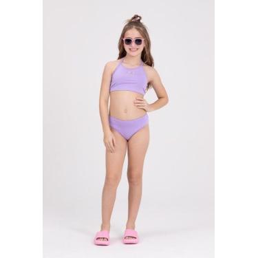 Imagem de Conjunto Infantil Biquíni UV 50+ Little Summer Lilás - Vida Costeira O