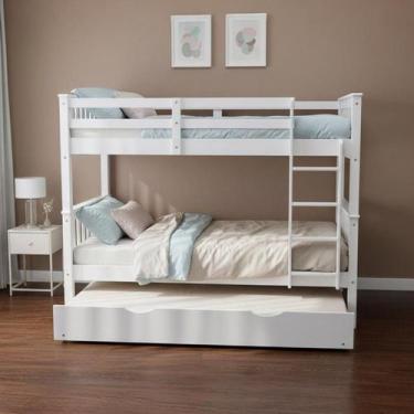 Imagem de Treliche Solteiro De Madeira Robusta Com Escada Confortável - Costa Ma