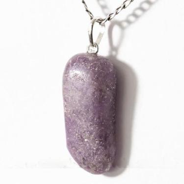 Imagem de Colar de Pedrinha Lepidolita Mica Natural com Montagem em Prata 950 - 