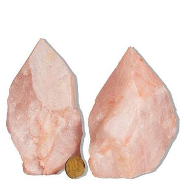 Imagem de Cristal Rosa Natural Tipo B - Pé e Bico Serrado - 500 a 600g - Aproxim