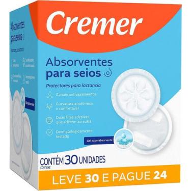 Imagem de Absorvente Para Seios Cremer Toque Suave 30un