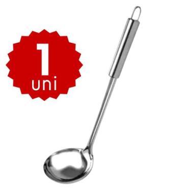 Imagem de Concha de Inox Pequena 50 ml  Ideal Para FeijÆo, Sopa, Caldos e Molhos
