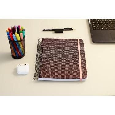 Imagem de Confetti Caderno Universitario 160 Fls Círculos Preto Com Impressao Rosa Claro