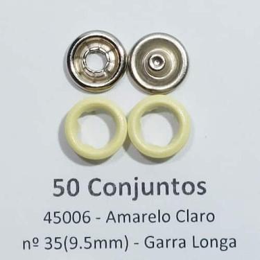 Imagem de Botões de Pressão Nº 35 Tic-Tac Colorido Latão Variados Amarelo Claro 