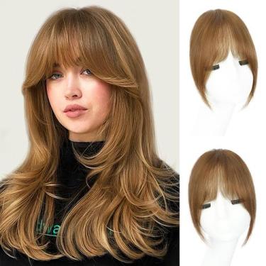 Imagem de Clip in Bangs EINAEY, cabelo humano 100% real, castanho claro