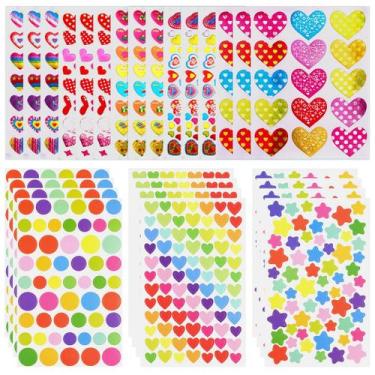 Imagem de Adesivos OSDUE Love Star 1814 peças para crianças, álbum de recortes, 