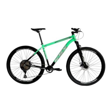 Imagem de BICICLETA BIKE ARO 29 MTB ALUMÍNIO KSX 12V K7 11x52 FREIO HIDRÁULICO E SUSPENSÃO COM TRAVA UNISSEX (PRETA/VERDE NEON ADS BRANCO, 15)