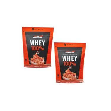 Imagem de Kit 02 Whey 100% Concentrado New Millen Refil 900g (900g, Doce de leite)