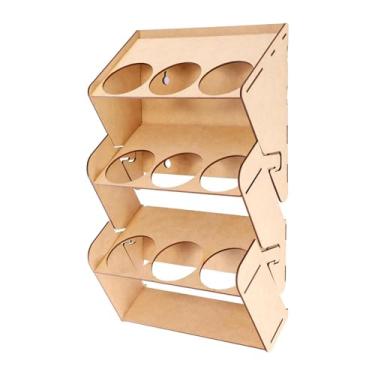 Imagem de Fenteer Suporte para latas de spray, suporte de parede com ferragens de montagem, organizador de garrafas de tinta de alto desempenho, organizador de latas de