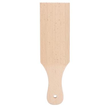 Imagem de Tábua de nhoque de madeira pás de manteiga, ferramentas modeladoras de massas, feito à mão, máquina de nhoque de madeira maciça, para massas caseiras, cozinha italiana, 2 peças, 24 x 7 cm