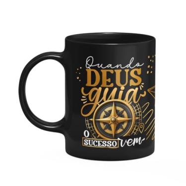 Imagem de JPS INFO, Caneca Formatura Black - Quando Deus guia, o sucesso vem