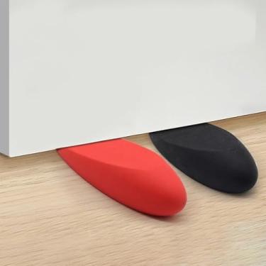 Imagem de Rolhas de porta grandes de borracha resistente cunha grande batente de porta para parte inferior da porta casa escritório escola batentes de porta, batentes de porta, batentes de porta para parte