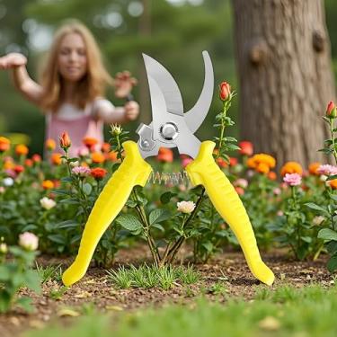 Imagem de Tesouras de poda de 3 mm, tesouras de jardim profissionais de aço inoxidável de 19 cm para jardinagem, afiadas e resistentes para jardim, ferramentas de poda/tesoura de podar