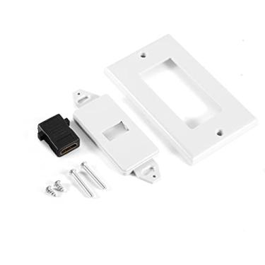 Imagem de Placa de parede HDMI banhada a ouro de 1 porta, inserção de porta de saída única - Tomada de inserção de soquete de placa frontal HDMI para sistema de home theater